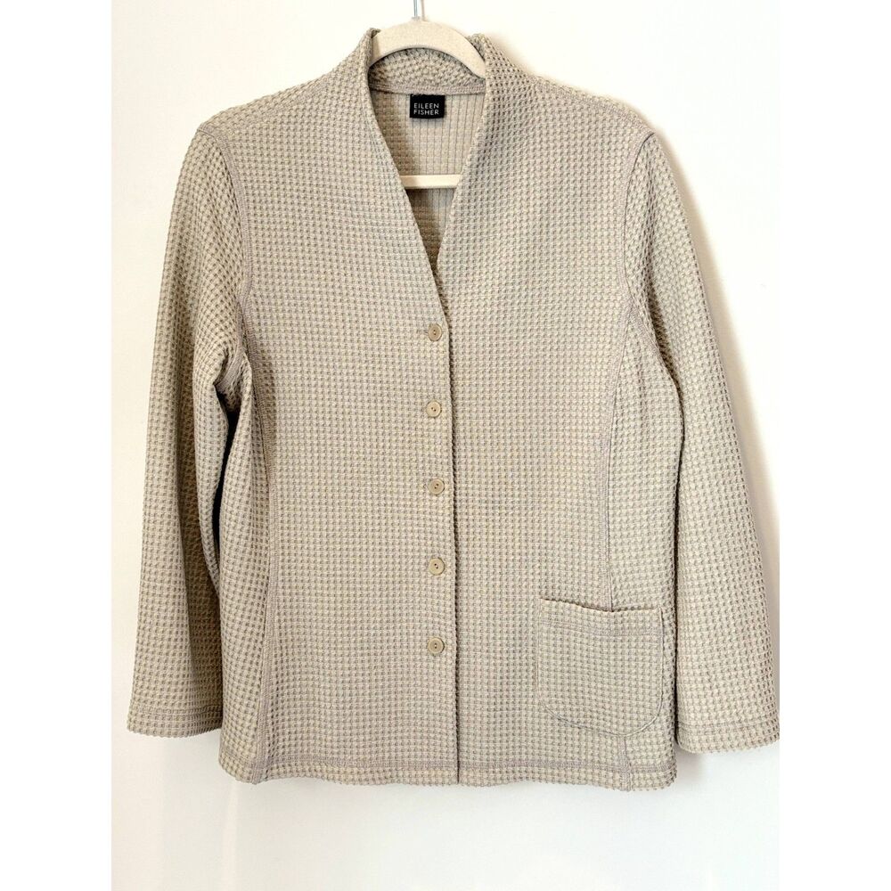 Eileen Fisher Blazer Jacket Size Large-XL Classic Timeless Neutral N51